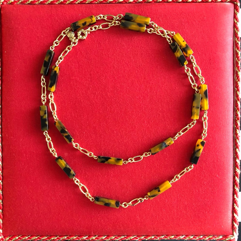 J. Crew Factory Tortoise shell chainlink necklace